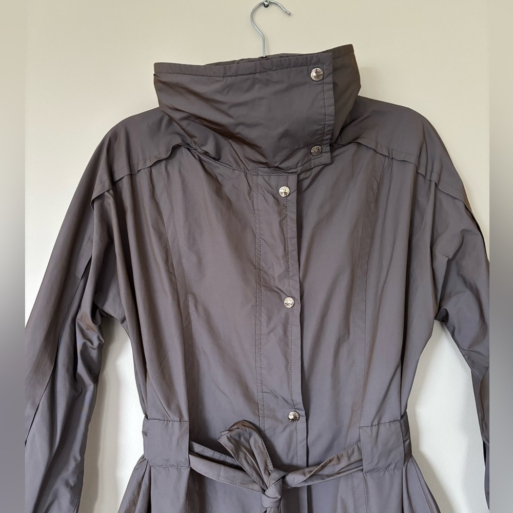 Iridescent Lavender Gray Trench Coat